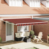 Vidaxl markies rood en zwart 350 x 250 x 165 cm polyester