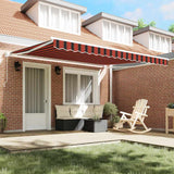 Vidaxl markies rood en zwart 350 x 250 x 165 cm polyester