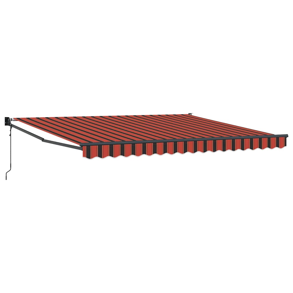 Vidaxl inklapbaar zonnescherm oranje en bruin 350 x 250 cm