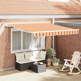 Vidaxl inklapbaar zonnescherm geel en oranje 350 x 250 cm