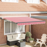 Vidaxl inklapbaar zonnescherm rood en wit 350 x 250 cm