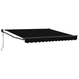 Vidaxl inklapbaar zonnescherm zwart 350 x 250 cm