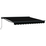 Vidaxl inklapbaar zonnescherm zwart 350 x 250 cm polyester en metaal