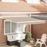 Vidaxl inklapbaar zonnescherm beige 350 x 250 cm stof
