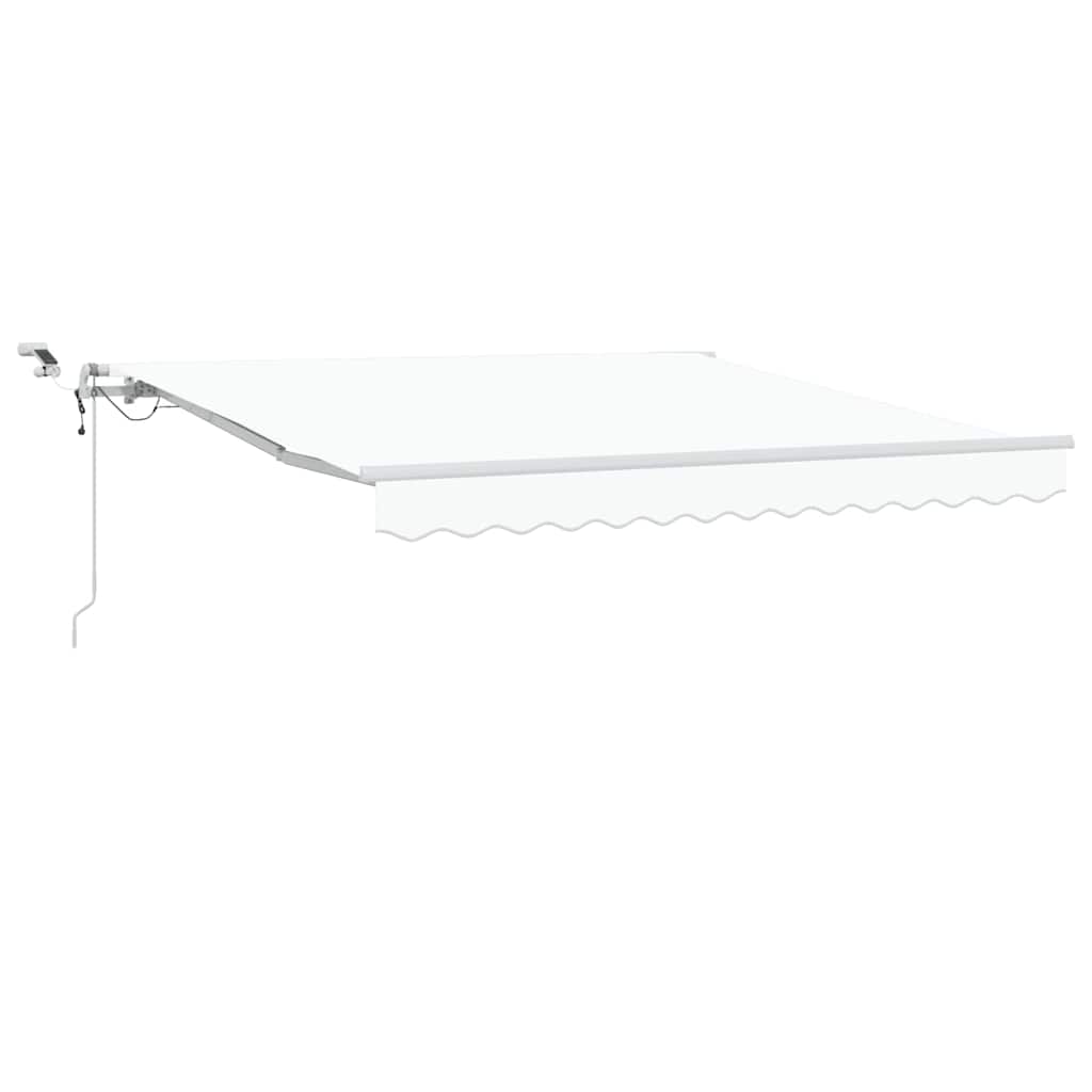 Vidaxl inklapbaar zonnescherm wit 350 x 250 cm polyester en metaal