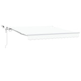 Vidaxl inklapbaar zonnescherm wit 350 x 250 cm polyester en metaal