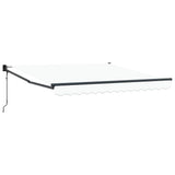 Vidaxl inklapbaar zonnescherm wit 350 x 250 cm polyester en aluminium