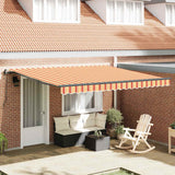 Vidaxl inklapbaar zonnescherm geel en oranje 400 × 300 cm