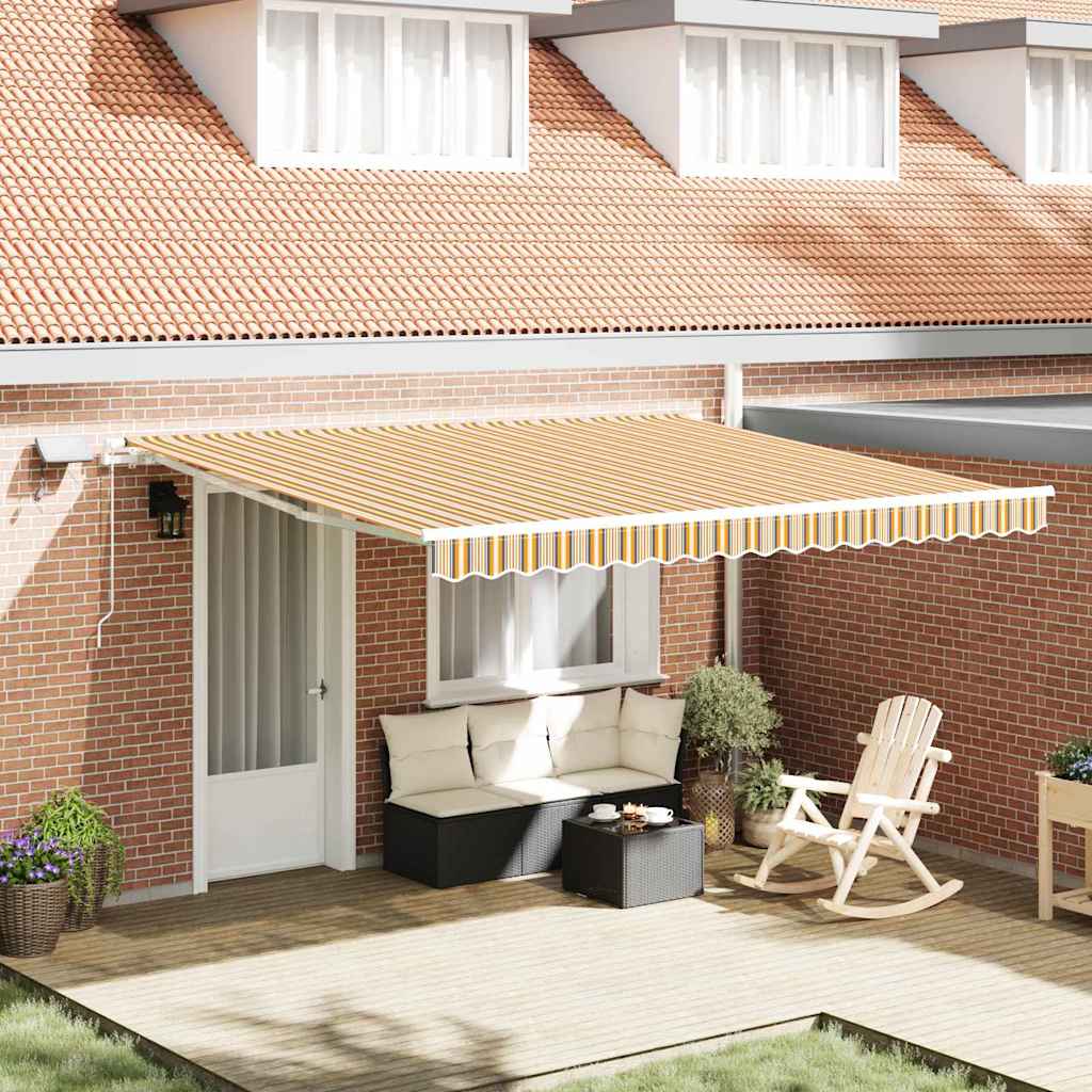 Vidaxl inklapbaar zonnescherm multikleur 400 × 300 cm stof en staal