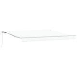 Vidaxl inklapbaar zonnescherm wit 400 × 300 cm polyester en aluminium