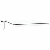 Vidaxl inklapbaar zonnescherm wit 400 ×300 cm stof