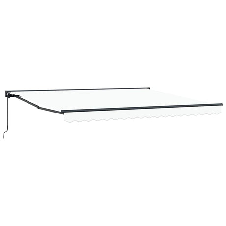 Vidaxl inklapbaar zonnescherm wit 400 × 300 cm polyester en metaal