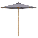 Vidaxl tuinparasol donkergrijs ø 270 x 260 cm bamboe