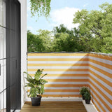 Vidaxl balkonscherm geel en wit gestreept 120x800 cm