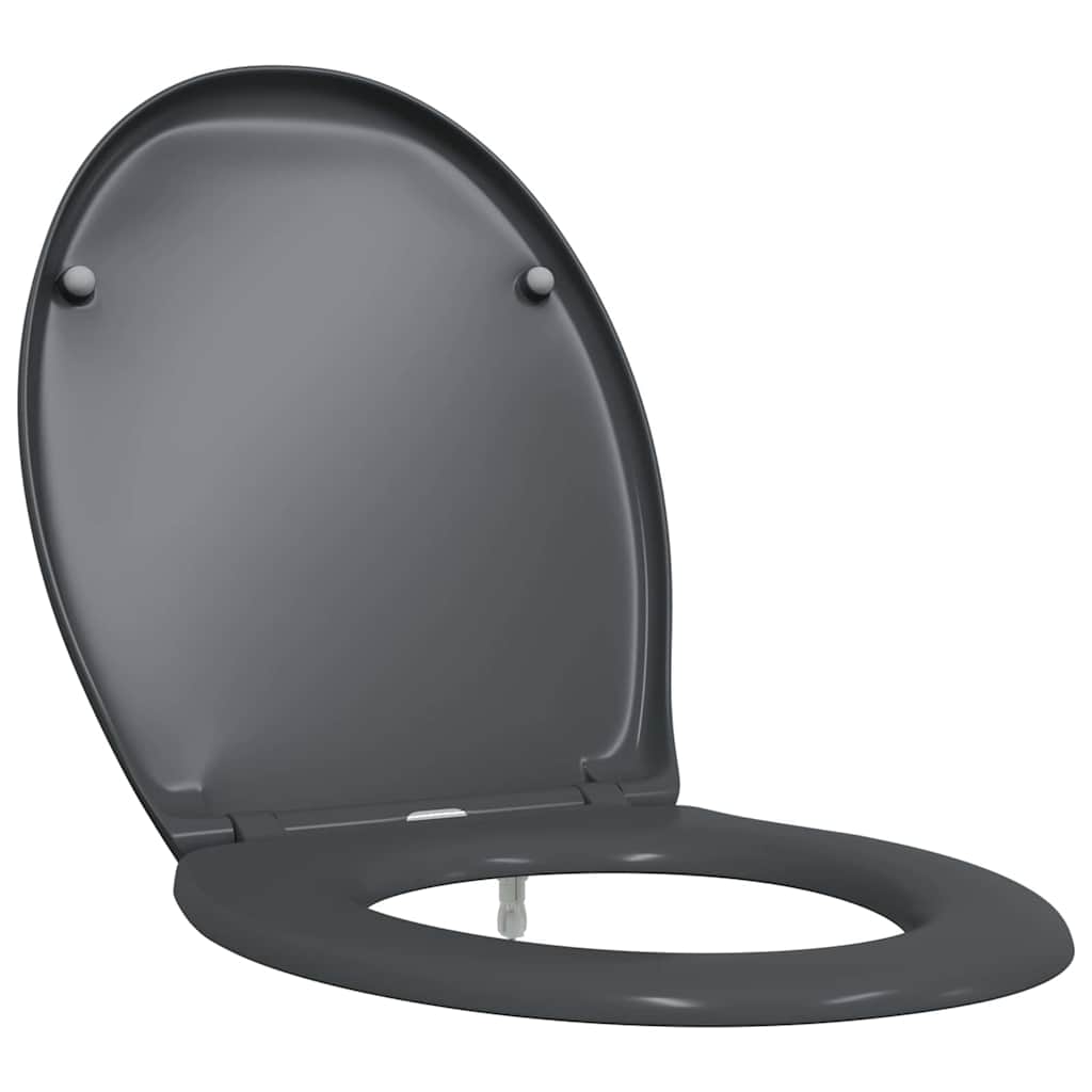 Vidaxl toiletzitting antraciet 47 x 37 x 4 cm duroplast