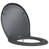 Vidaxl toiletzitting antraciet 47 x 37 x 4 cm duroplast