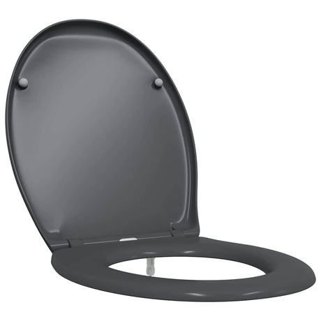 Vidaxl toiletzitting antraciet 47 x 37 x 4 cm duroplast