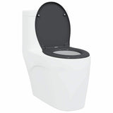 Vidaxl toiletzitting antraciet 47 x 37 x 4 cm duroplast