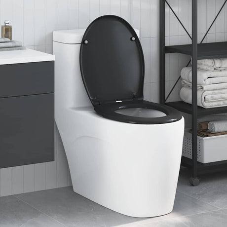 Vidaxl toiletzitting zwart 47 x 37 x 4 cm duroplast