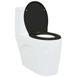 Vidaxl toiletzitting zwart 47 x 37 x 4 cm duroplast