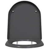 Vidaxl toiletzitting antraciet 49 x 36 x 4 cm duroplast