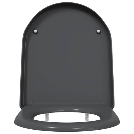 Vidaxl toiletzitting antraciet 49 x 36 x 4 cm duroplast