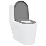 Vidaxl toiletzitting grijs 49 x 36 x 4 cm duroplast