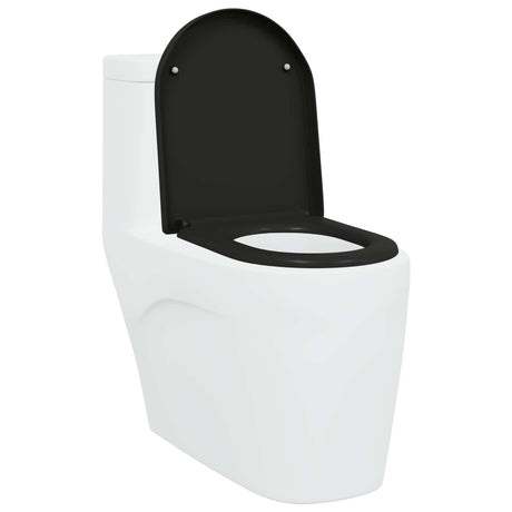Vidaxl toiletzitting zwart 49 x 36 x 4 cm duroplast
