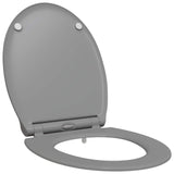 Vidaxl toiletzitting grijs 47 x 37,5 x 3,8 cm duroplast