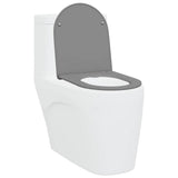 Vidaxl toiletzitting grijs 47 x 36 x 3,4 cm duroplast