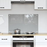 Vidaxl keuken spatscherm lichtgrijs 80 x 50 cm gehard glas
