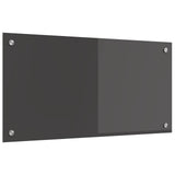 Vidaxl keuken spatscherm donkergrijs 80 x 40 cm gehard glas