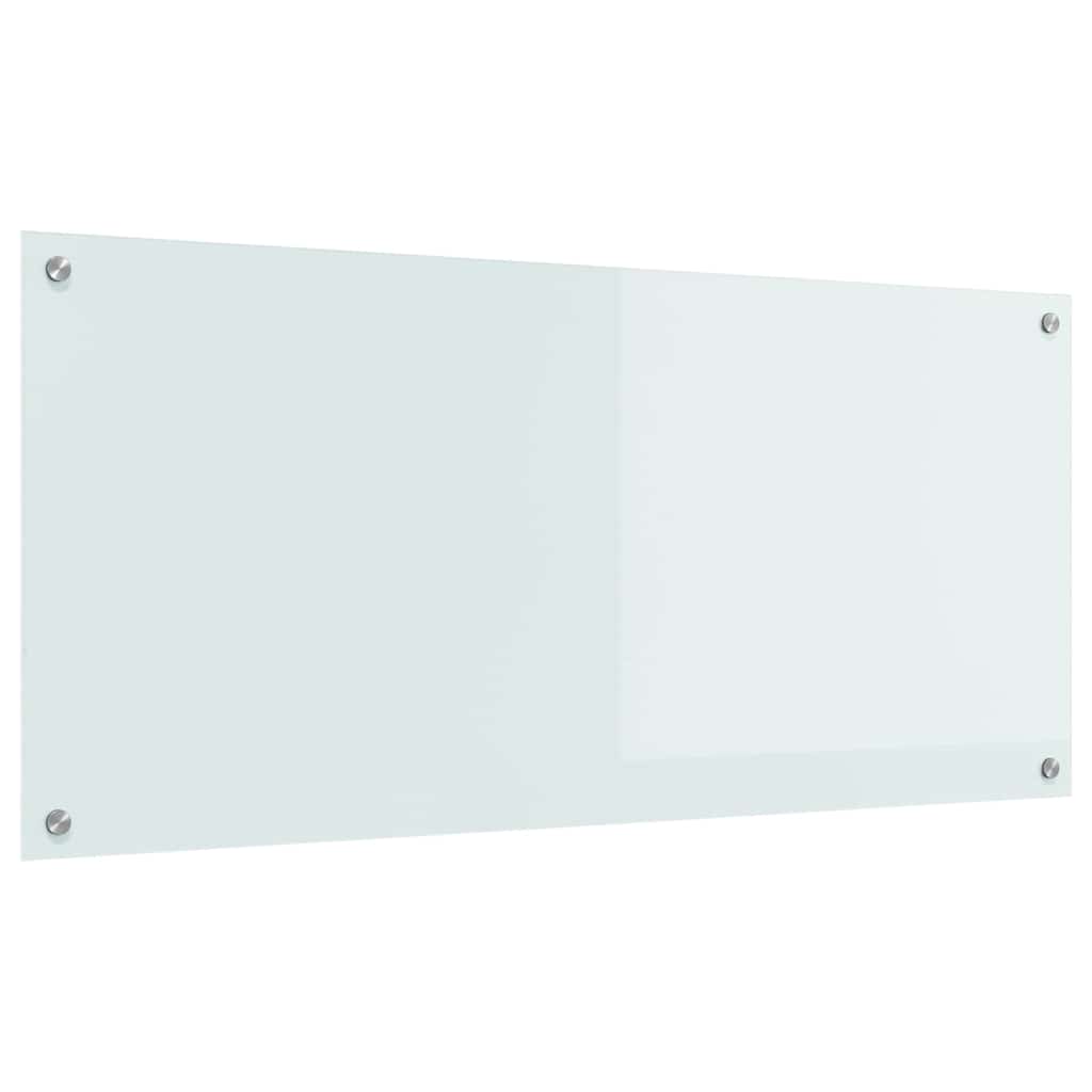 Vidaxl keuken spatscherm wit 110 x 50 cm gehard glas