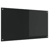 Vidaxl keuken spatscherm zwart 110 x 60 cm gehard glas