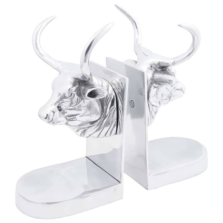 Vidaxl boekensteunen 2 pcs zilver 17 x 15 x 27 cm aluminium