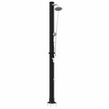 Vidaxl buitenzonne-douche zwart 217 cm pvc en aluminium