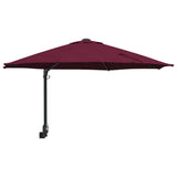 Vidaxl tuinparasol bordeaux rood 248 x 248 x 148 cm polyester en staal