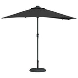 Vidaxl tuinparasol zwart 294 x 150 x 223 cm polyester en staal