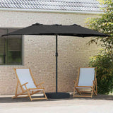Vidaxl tuinparasol zwart 385 x 209 x 244 cm polyester en staal
