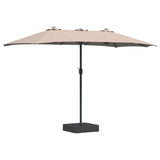 Vidaxl tuinparasol taupe 385 x 209 x 244 cm polyester