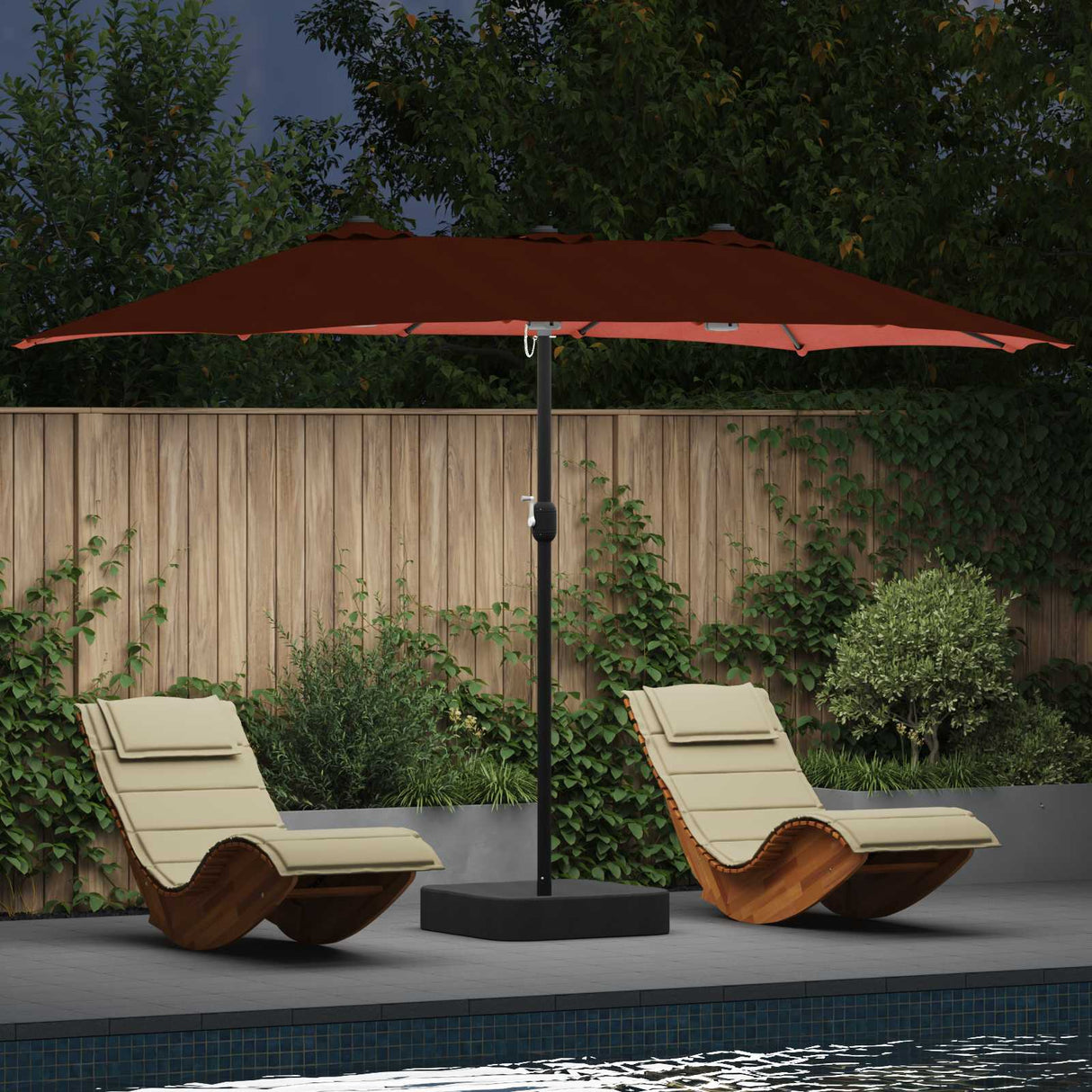 Vidaxl tuinparasol terracotta 385 x 209 x 244 cm polyester