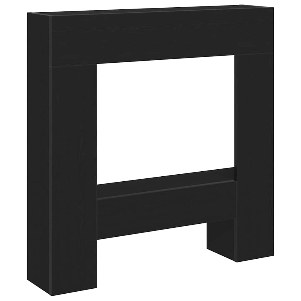 Vidaxl haardombouw 81x18x82 cm spaanplaat zwart eikenkleurig