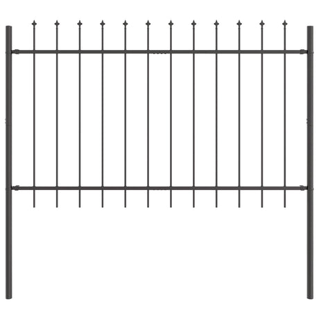 Vidaxl tuinhek 2 pcs grijs 3,4 x 0,8 m poedercoating staal