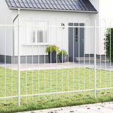 Vidaxl tuinhek 3 pcs grijs 5,1 x 0,6 m poedercoating staal