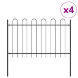 Vidaxl tuinhek 4 pcs grijs 6,8 x 0,8 m poedercoating staal