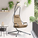 Vidaxl hangende ei-stoel taupe 94 x 107 x 196,5 cm staal