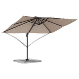 Vidaxl parasol taupe 351 x 250 x 260 cm polyester en aluminium