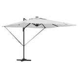 Vidaxl roma parasol beige 286 x 284 x 270 cm aluminium en polyester