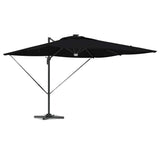 Vidaxl roma parasol zwart 286 x 284 x 270 cm aluminium en polyester