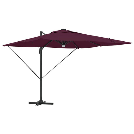 Vidaxl roma parasol rood 286 x 284 x 270 cm aluminium en polyester